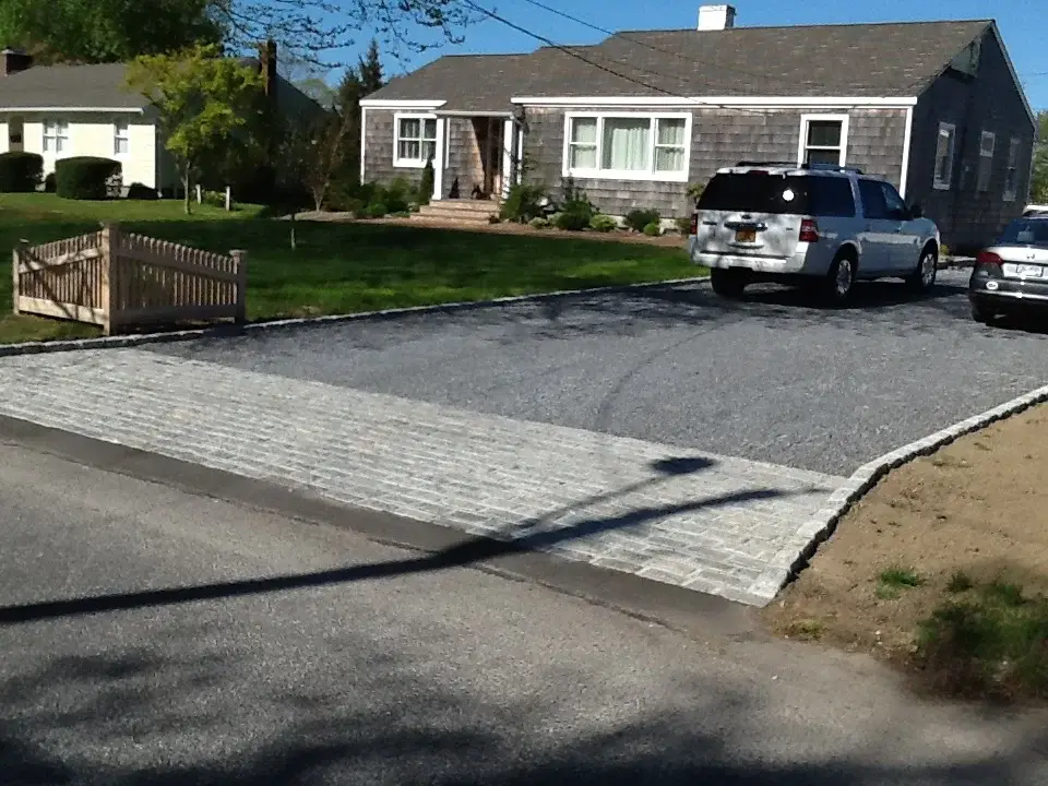 Driveway project — paver installation