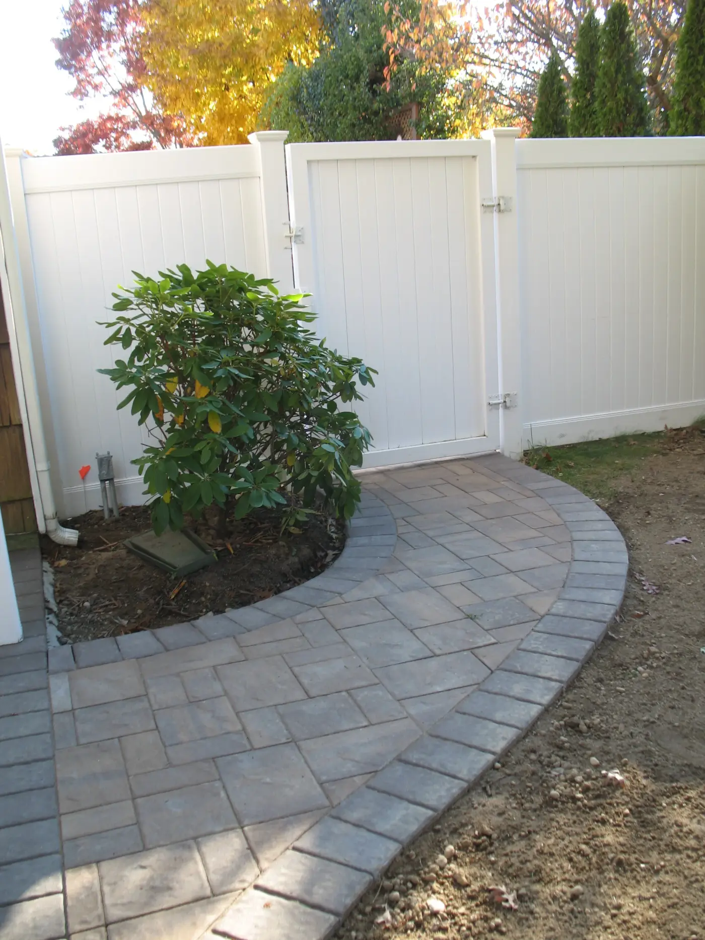 Entry stoop — paver and stone